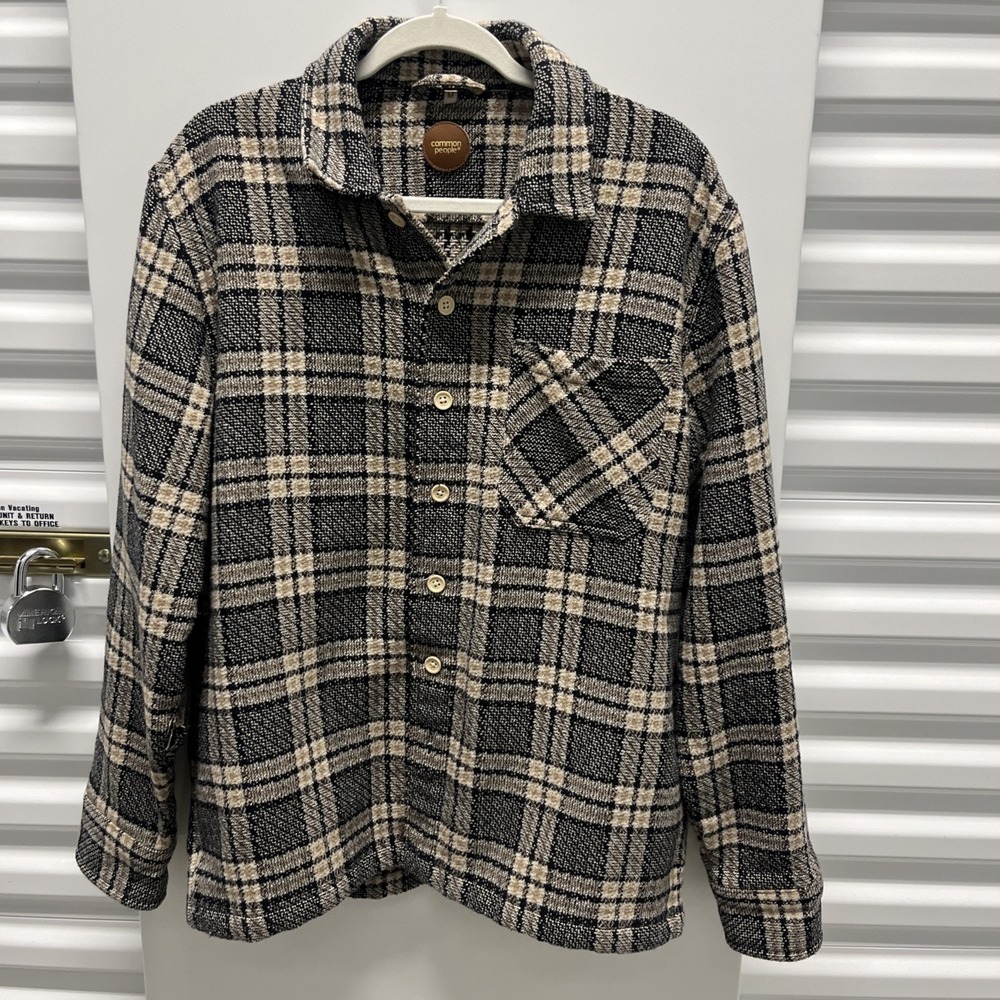 COMMON PEOPLE Mens Pocket Granby Luke Hybrid Shirt Size Medium Navy